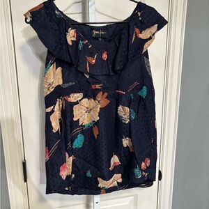Yumi Kim Navy Floral Top Size Small